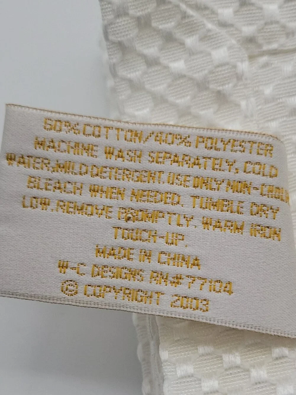 Waterford White Woven Geometric Square Napkins 5-ct Cotton/Polyester Sq. 20x20